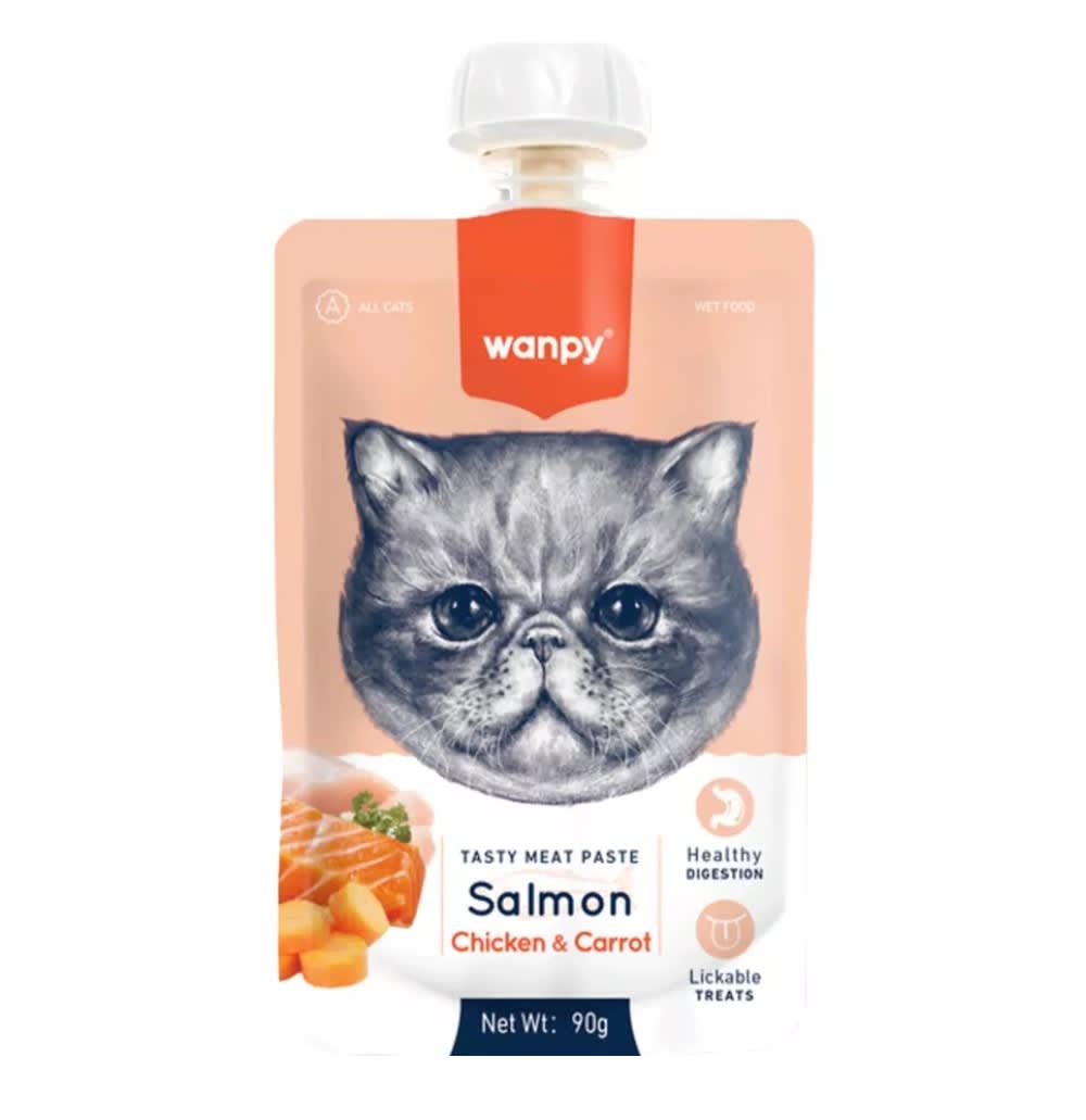 Wanpy Snacks Cat Tasty salmon - pollo y zanahoria 90 g1