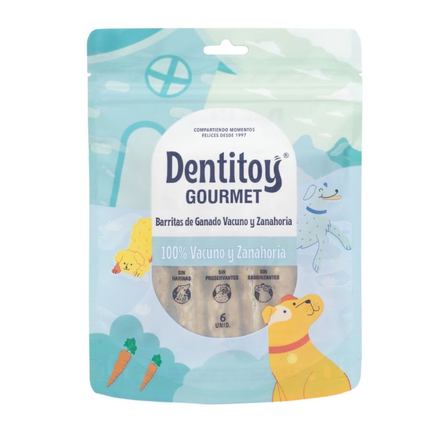 Dentitoy Gourmet Barritas De Vacuno y Zanahoria (6 unid)1