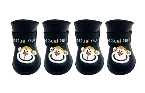 Zapato para perro de silicona para LLuvia (Medium Negro)2