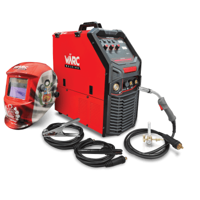 Soldadora inversora MIG250 multiproceso WARC + careta fotosensible1