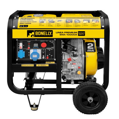 GENERADOR DIESEL ABIERTO BNK-10000A MONOFASICO 7KW 220V / 60HZ BONELLY3