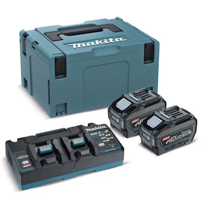 Makpac 2 Baterías 5.0Ah (BL4050F) + Multicargador Rápido de 2 Puertos (DC40RB) XGT 40Vmax 191U13-91