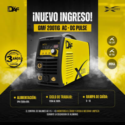 Soldadora Inversora GMF 200TIG AC DC Pulse1