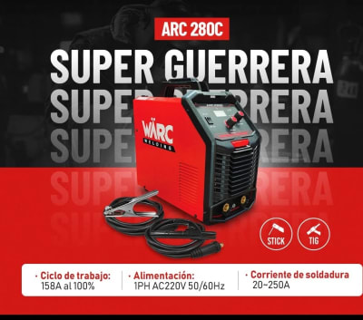 Soldadora Inversora ARC 280C WARC 250 Amp + careta fotosensible5
