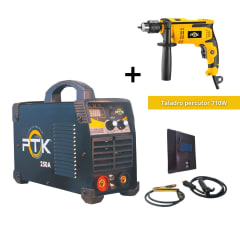 Soldadora inv 2 en 1 TIG + Taladro percutor 710W PTK