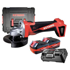 Amoladora Esmeril Angular 18V DG18BL-125S 2 Bat + cargador Keyang
