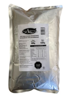 Aceitunas Negras Deshuesadas San Ambrosio Bolsa 1,6 Kg