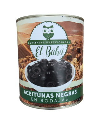 Aceitunas Negras en Rodajas El Buho Tarro 3,1 Kg