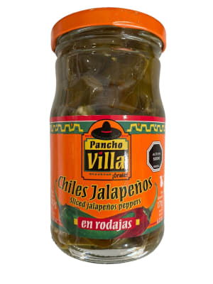 Chiles Jalapeño Laminado Pancho Villa Frasco 312 gr