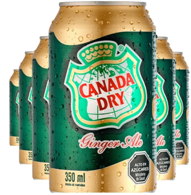 Bebida Lata Canada Dry Ginger Ale 350 ml Pack x 6 und1