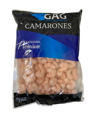 Camarones Cocidos Pelados 100/150 GAG 1 Kg