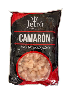 Camarones Cocidos Pelados 100/200 Jetro 1 Kg