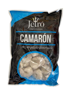 Camarones Crudos Pelados Desvenados 36/40 Jetro 1 kg