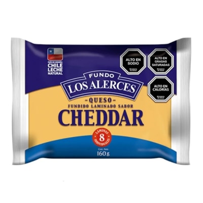 Queso Cheddar Laminado Los Alerces 160 gr