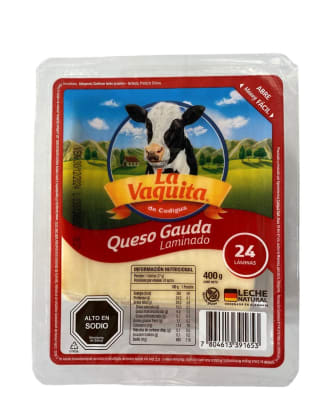 Queso Gauda Laminado La Vaquita Sachet 400 Gr