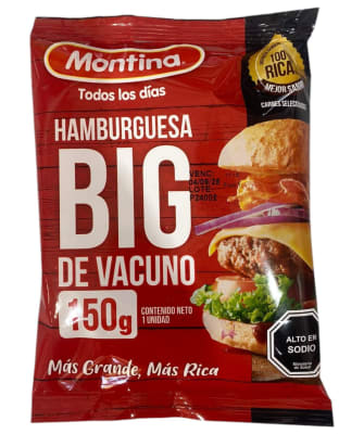 Hamburguesa Big Montina 150 Gr
