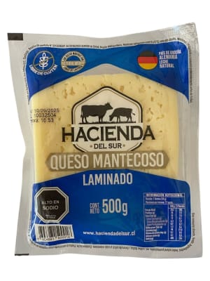 Queso Mantecoso Laminado Hacienda del Sur Sachet 500 gr