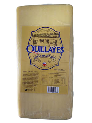 Queso Mantecoso Quillayes Barra 3,3 Kg Aprox