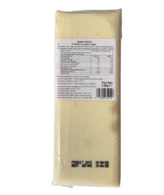 Queso Mozzarella Vegano Mamma Mozza Barra 2,5 Kg Aprox