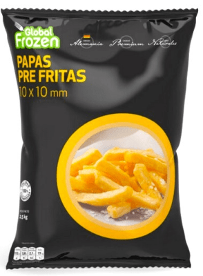 Papas Prefritas Global Frozen 10x10 Bolsa 2,5 Kg