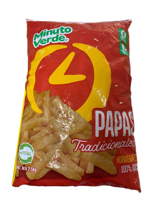 Papas Prefritas Minuto Verde 11x11 Bolsa 2,5 Kg