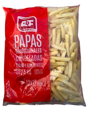 Papas Prefritas AyF 12x12 Bolsa 2,5 Kg