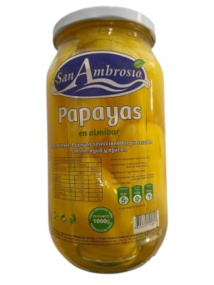 Papayas en Almibar San Ambrosio Frasco 1 Kg