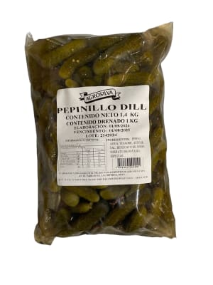 Pepinillo Dill Dulce Agrosilva Bolsa 1 kg