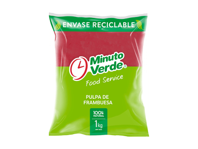 Pulpa Frambuesa Minuto Verde Bolsa 1 kg