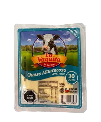 Queso Mantecoso Laminado La Vaquita Sachet 500 Gr