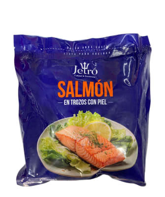 Salmon En Trozo Con Piel Jetro Bolsa 500 Gr