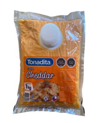 Salsa de Queso Cheddar Tonadita Bolsa 1 Kg