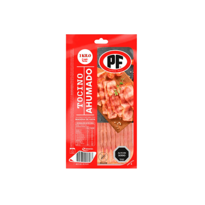 Tocineta Ahumada Laminada Marca PF