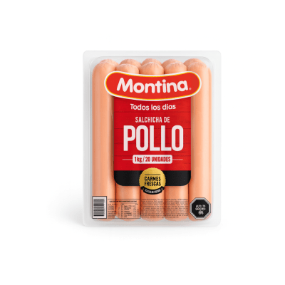 Salchicha de Pollo/Tradicional Marca Montina