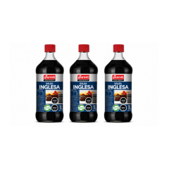 3 unidades de Salsa Inglesa (Worcestershire) Gourmet 1 litro