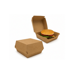 Caja Porta Hamburguesa Kraft 11 cm x 25 unidades
