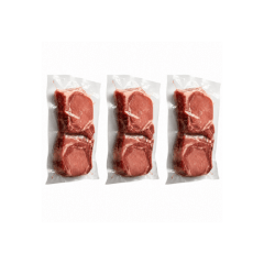 3 unidades de Chuleta Ahumada con Hueso PQ 1 kg
