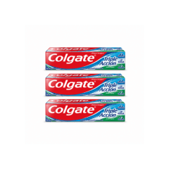 3 unidades de Pasta Dental Colgate Triple Acción 75 g