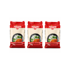 3 unidades de Arroz Grado 2 Misol 1 kg