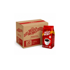 Caja de 20 unidades de Café Molido Sello Rojo 212 g