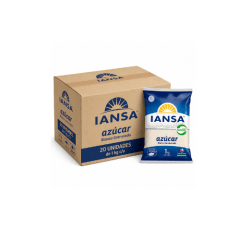 Caja de 20 unidades de Azúcar Blanca Iansa 1 kg