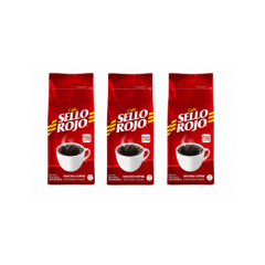 3 unidades de Café Molido Sello Rojo 1 kg