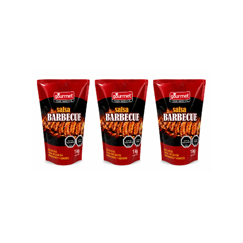 3 unidades de Salsa Barbecue Gourmet 1 litro1