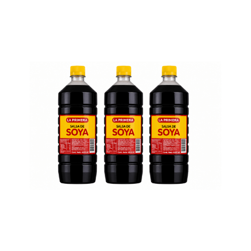 3 unidades de Salsa de Soya La Primera 1 litro1
