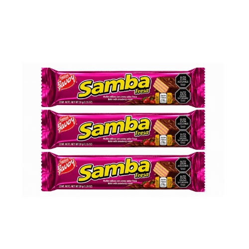 3 unidades de Samba Sabor Fresa 32 g1