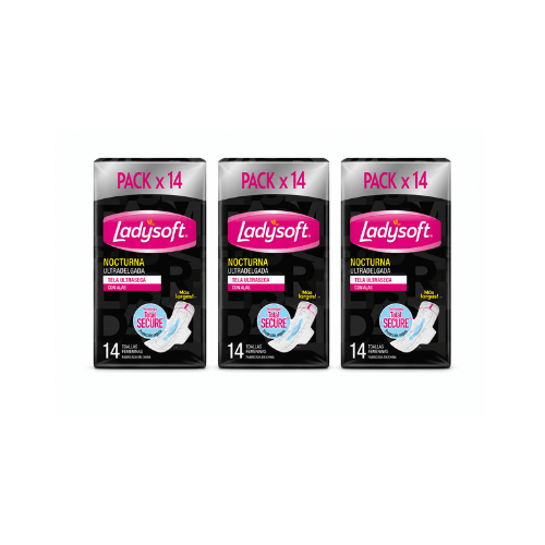 3 unidades de Toalla Nocturna Ultra Delgada Lady Soft x 14 unidades1