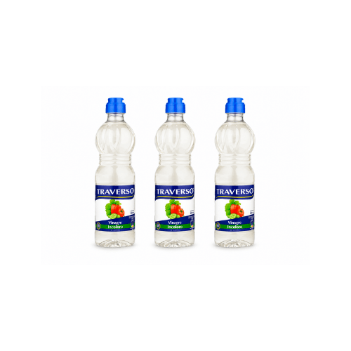 3 unidades de Vinagre Blanco Incoloro Traverso 500 ml1