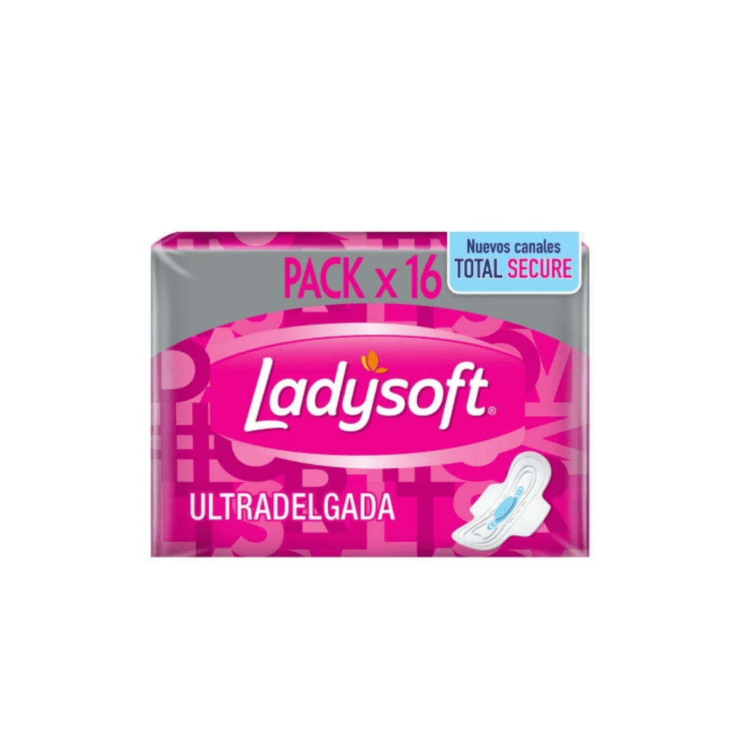 Toalla Ultra Delgada Rosada Lady Soft x 16 unidades1