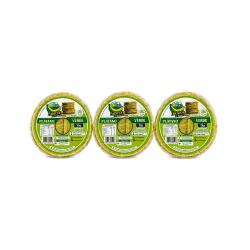 3 unidades de Patacón Verde (Tostón) Poweon 1 kg1