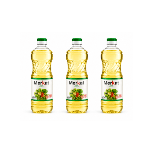 3 unidades de Aceite Vegetal Merkat 900 ml1